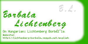 borbala lichtenberg business card
